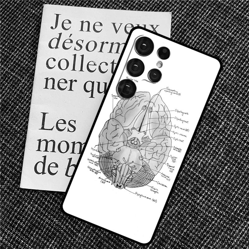 Anatomy Brain Case For Samsung Galaxy S25 Ultra S20 S21 S22 S23 S24 Ultra S9 S10 Plus S24 FE Back Cover