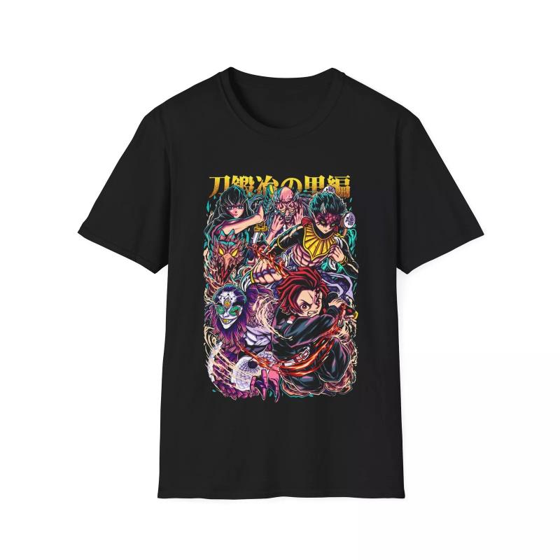 Anime Demon Killer Tanjiro Kamado Mist Hashira VZ High-level Unisex T-shirt Summer New Retro Fashion Men and Women Streetwear