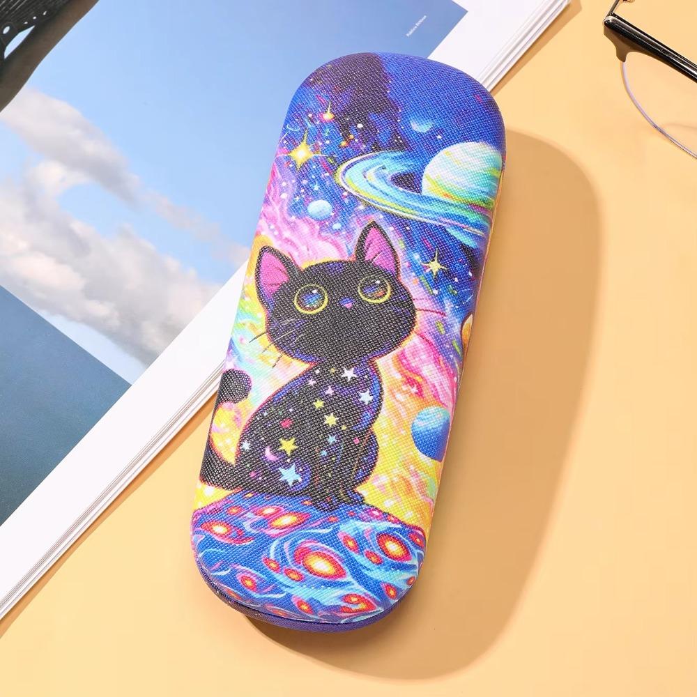 Portable Glasses Case Anti-Pressure Sunglass Storage Box New Cat Print Eyeglass Case