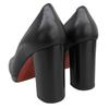 Excellent Christian Louboutin pumps Chunky heel black leather Women 36 Used