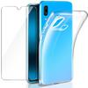 Case - IVENCASE - Samsung Galaxy A40 - Transparent Silicone - Impact Protection - Tempered Glass Film