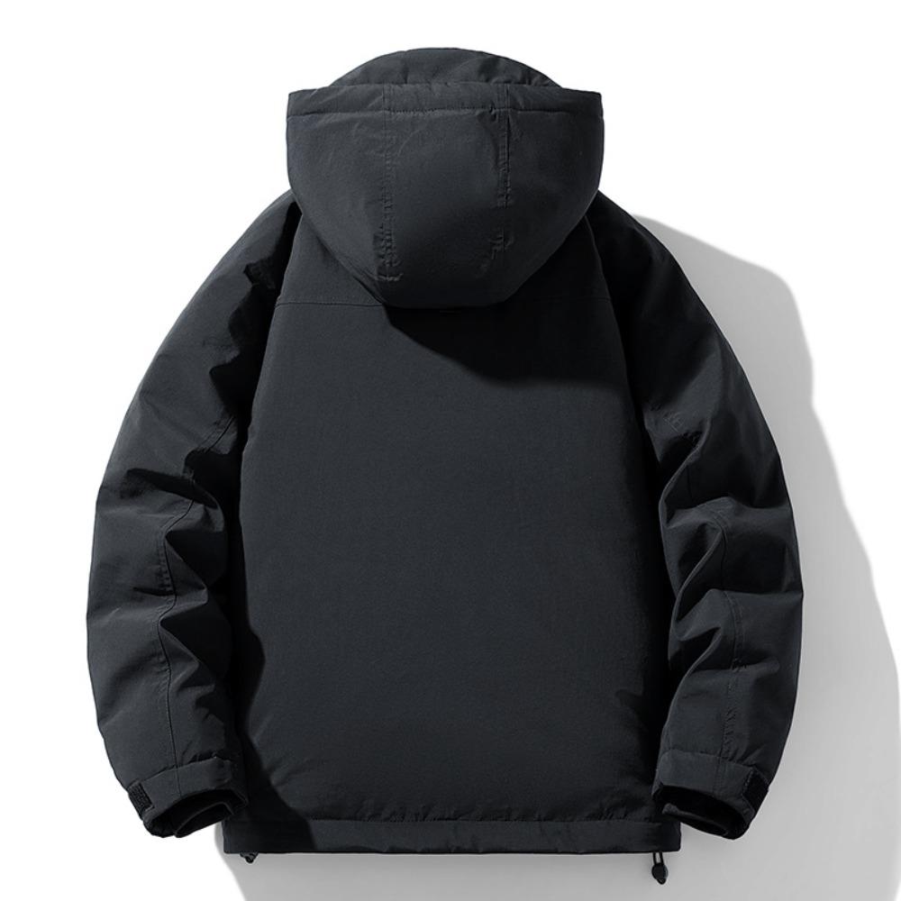 Men's Winter White Duck Down Jacket, Down Loose and Versatile Jacket for Men