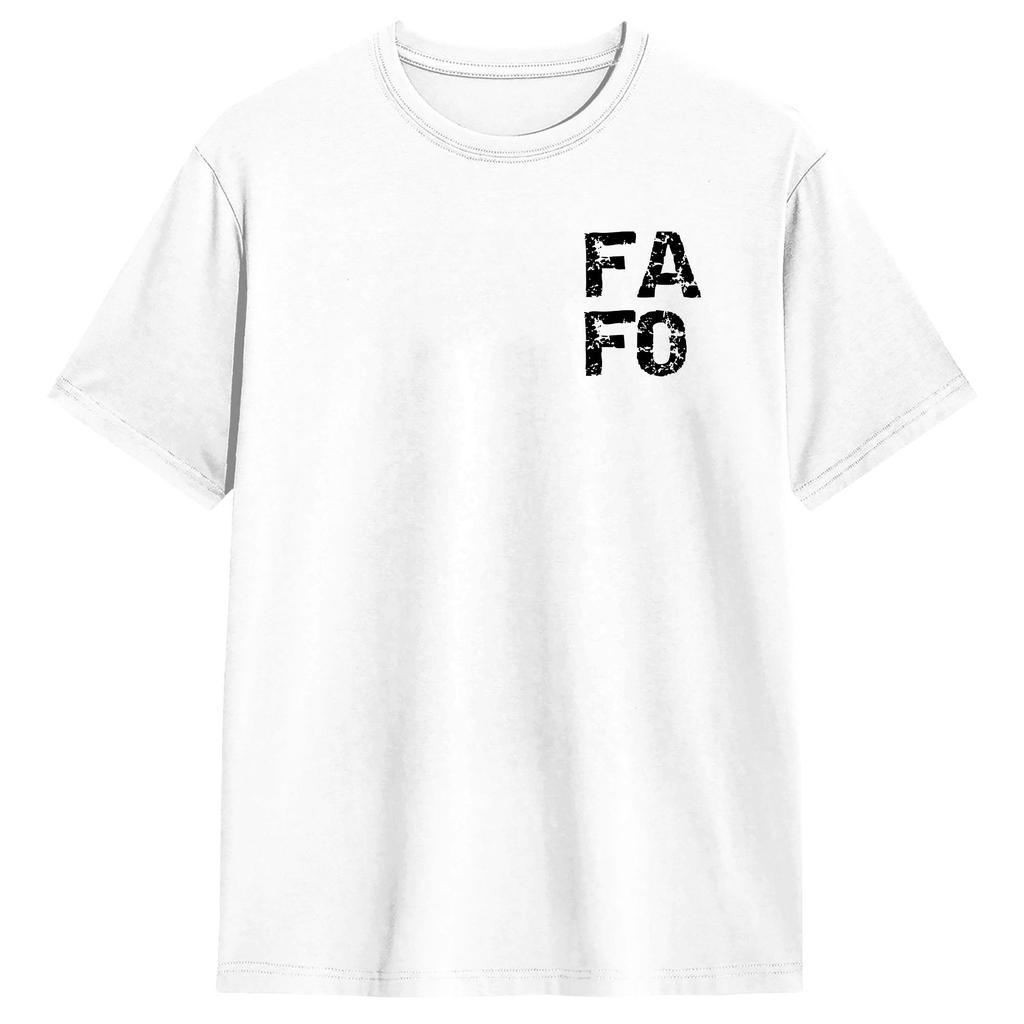 Maglietta da Uomo FAFO 100% Cotone Abbigliamento Divertente Manica Corta Girocollo T-Shirt 6XL T-Shirt