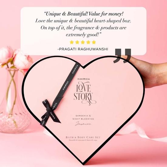 Set cadou pentru Valentine Kimirica Moment de poveste de dragoste pentru iubita, iubit, femei si barbati| Set de ingrijire pentru baie si corp de lux| Set cadou de îngrijire personală