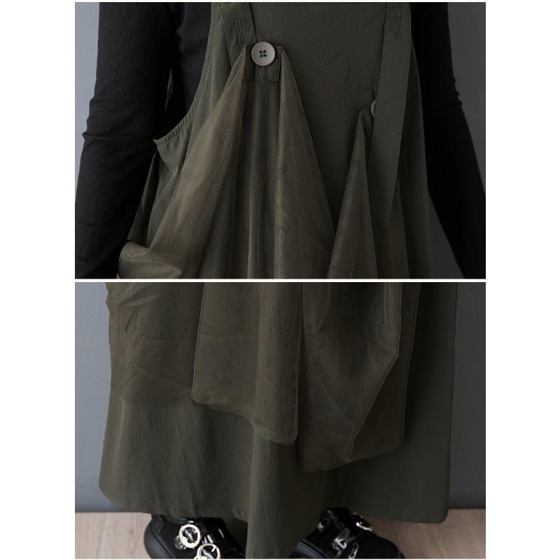 DIMANAF 2026 Spring Summer Women Plus Size Dress Maxi Long Dress Sleeveless Mesh Loose Casual Dresses