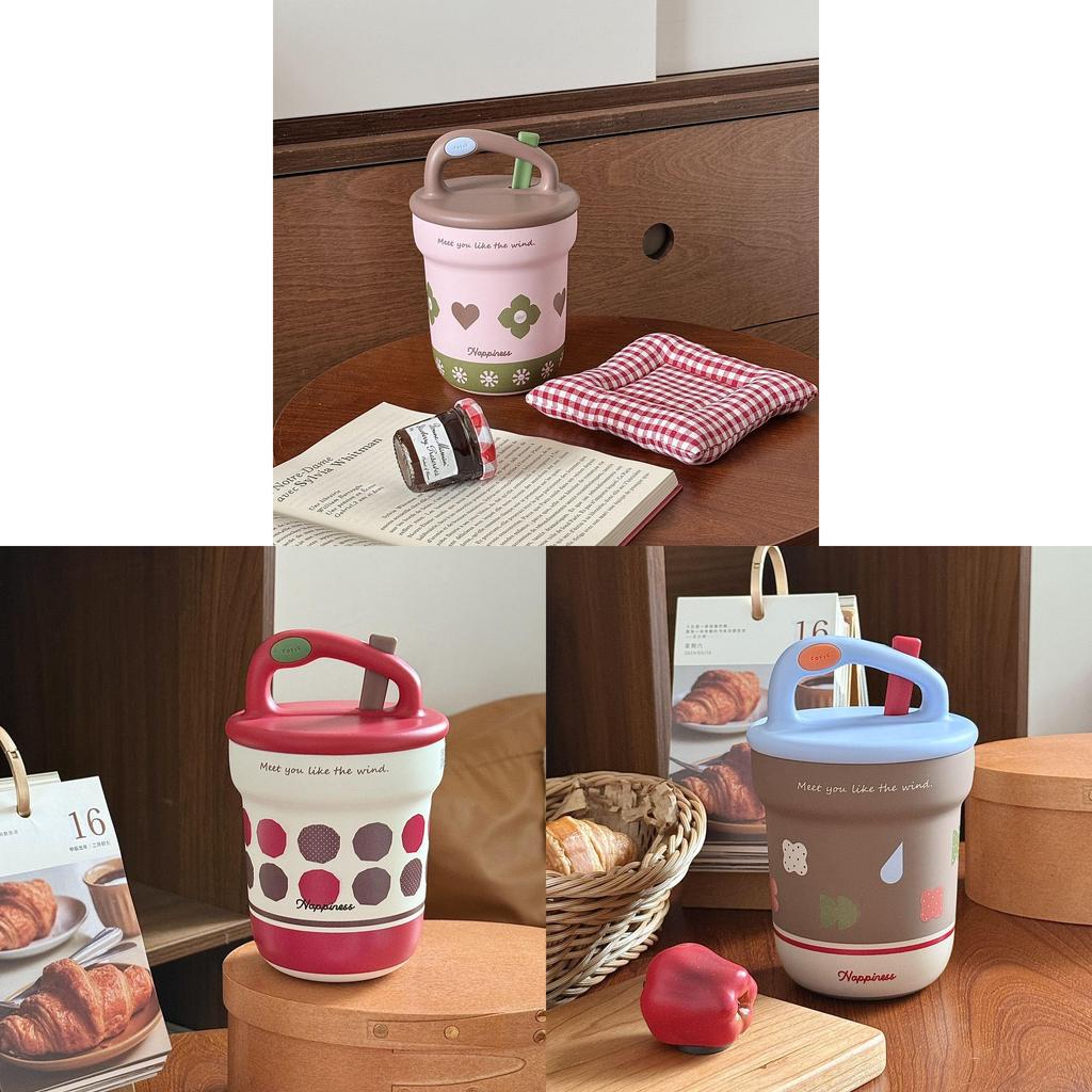 Ceramic Inner Insulated Travel Mug With Portable Design For Women And Couples