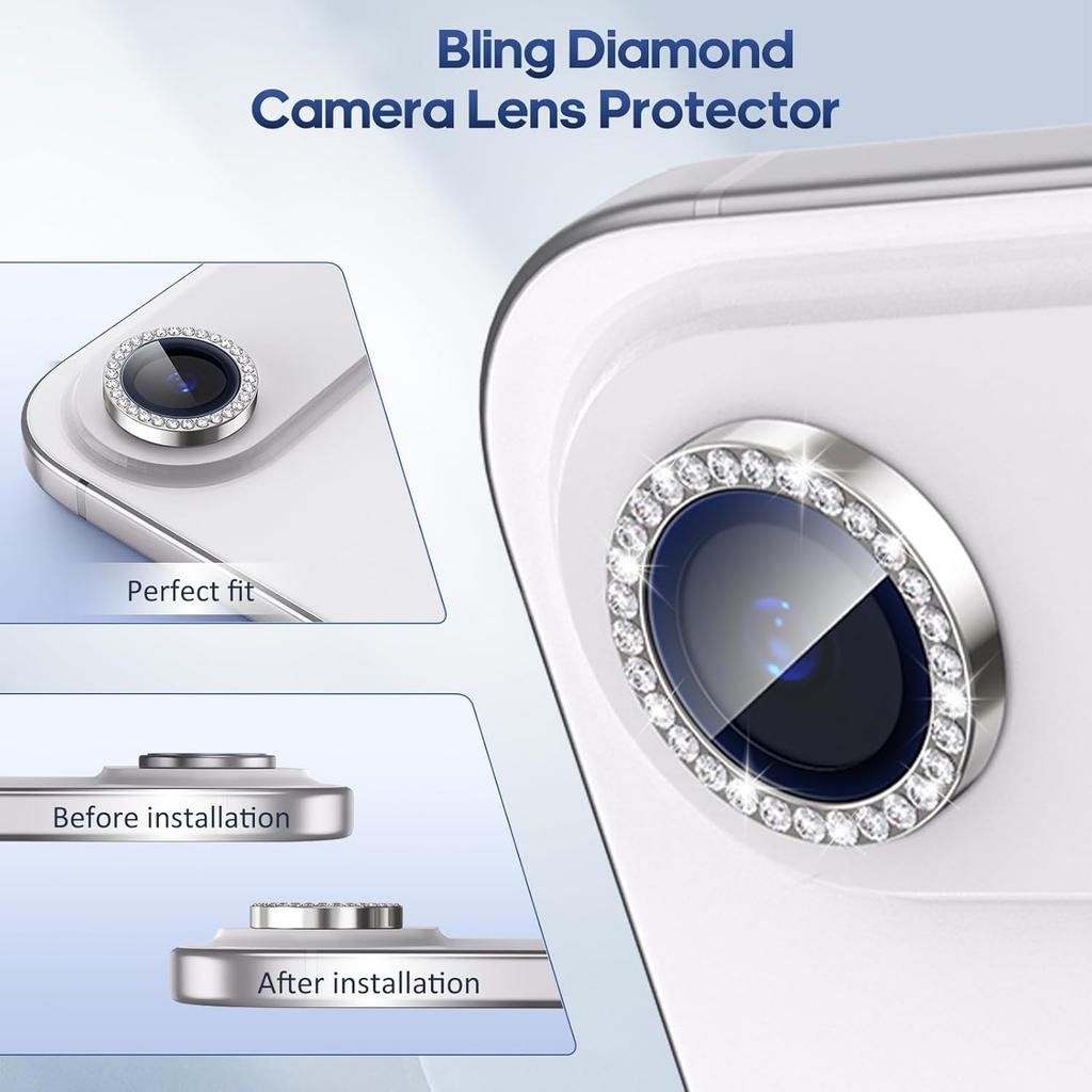 Diamond Camera Lens Protector Cover For iPhone 17 Air 17E 16E 16 E Pro Max 15 Plus 14 13 Mini 12 11 Phone Protection Accessories 4
