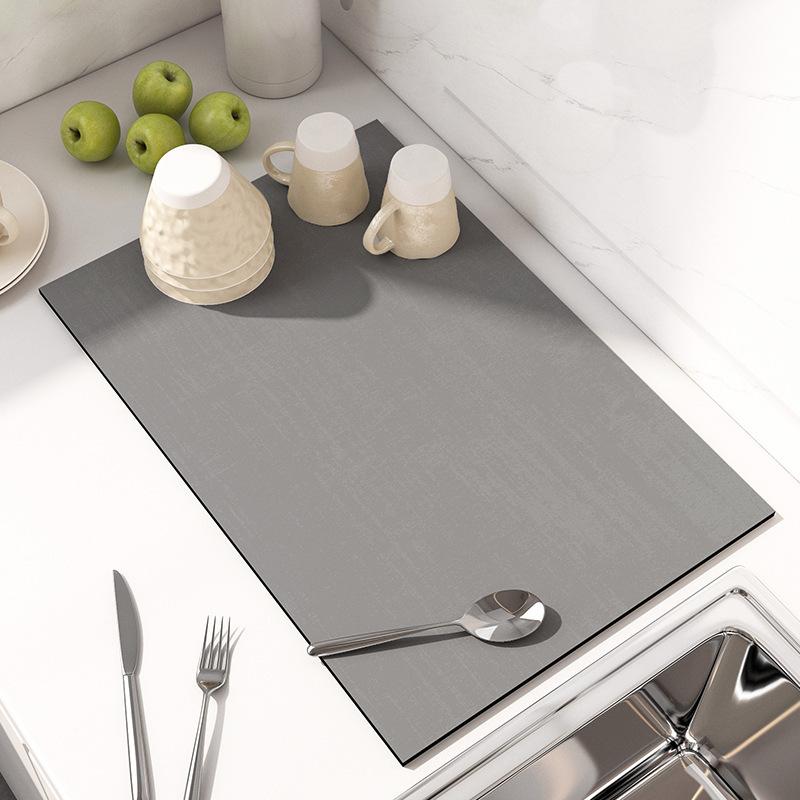 Suport Absorbent Diatomit Rezistent la Căldură Covoraș de Uscare Absorbție Rapidă a Apei Covoraș de Blat de Bucătărie Covoraș Pătrat pentru Masă