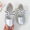 2026 Spring and Autumn New Girls' Leather Shoes Soft Sole Bow Medium Older Children's Princess Children's Single Shoes