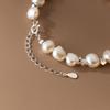 Handmade 925 Sterling Silver Luxury Freshwater Pearl Beads Heart Charm Bracelet Women Fine Jewelry