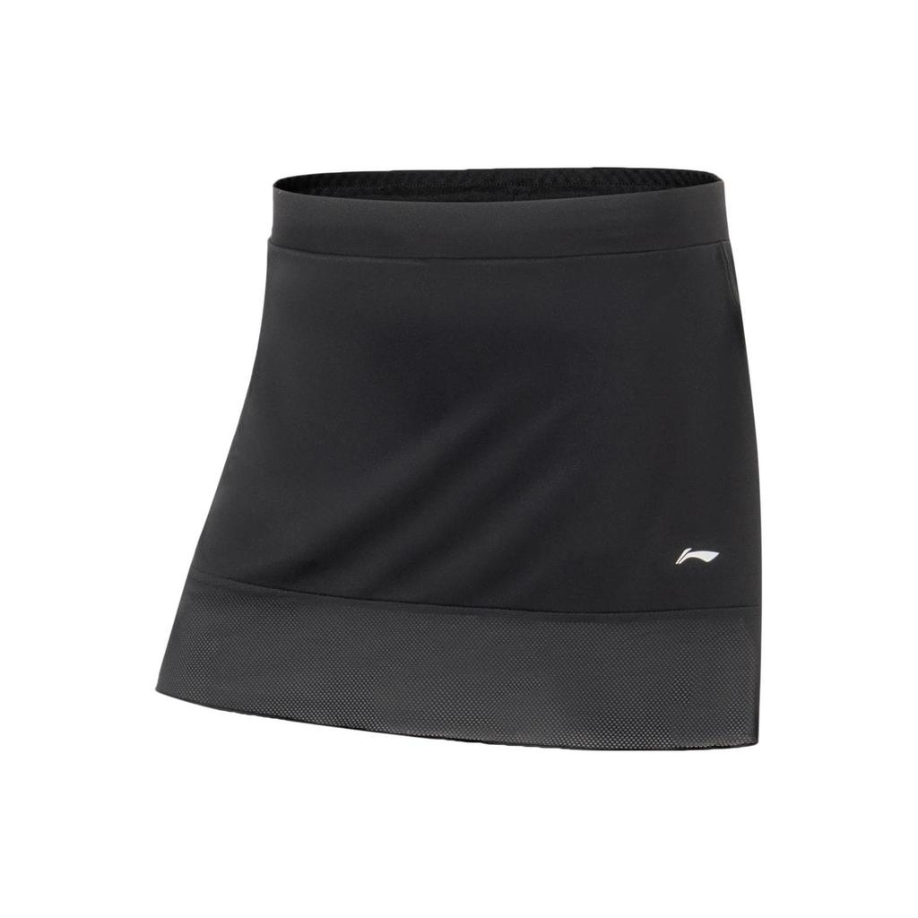 Li Ning Badminton Series Solid Color Quick-Dry Cool Skirt Shorts Women Bottoms Black ASKR020-3