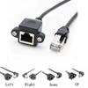 Right Angle 8Pin Screw Panel RJ45 Cable Panel Mount Extension Cable Ethernet LAN Cord Network Wire