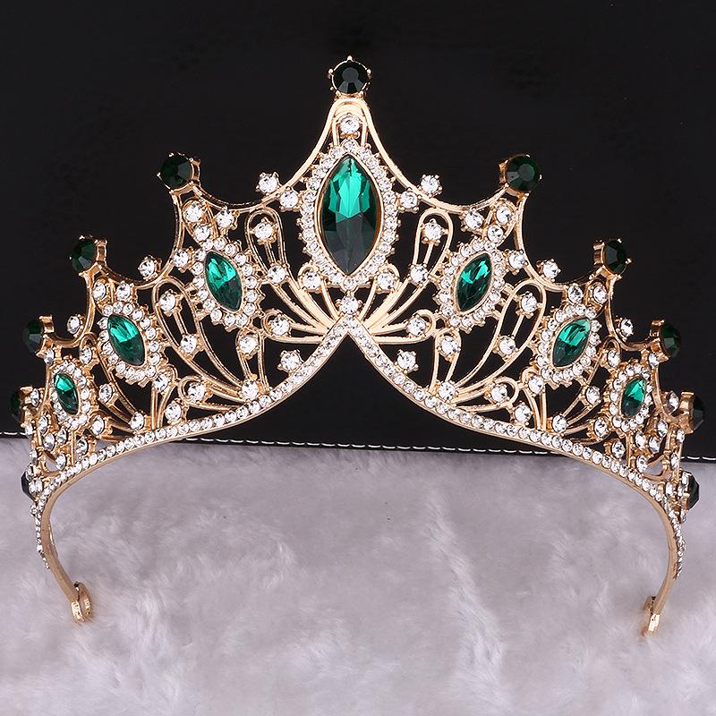 Bridal Crown Tiara Princess Birthday Rhinestone Crown Atmospheric Wedding Dress Accessories