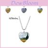 Beautiful Heart-shaped Necklace Featuring Van Gogh's Starry Night And Sunflower Design