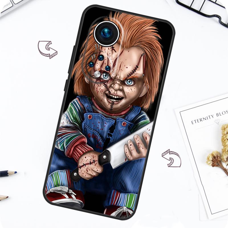 Scary Chucky Doll Horror Movie Case For Huawei P30 P50 Pro P40 P20 Lite P Smart 2019 Nova 5T Honor 70 50 80 X8 X9 Cover