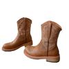 Maillard Brown Boots Women's Summer Western Cowboy Boots 2025 New Retro Thick Heel Martin Boots Knight Boots