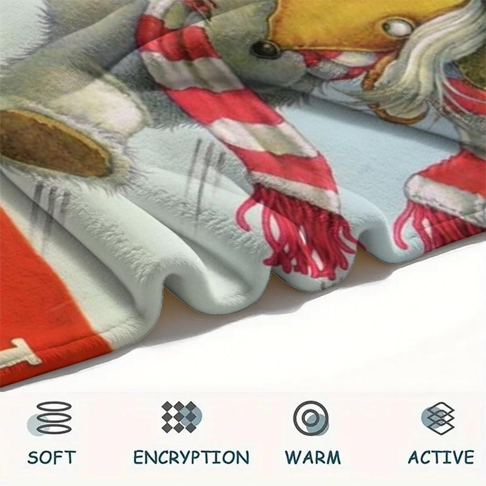 1PC Custom Name The Wombles Patterned Flannel Blanket Suitable For All Seasons for Home Decor Warmth and Comfort Gifts Holiday Present