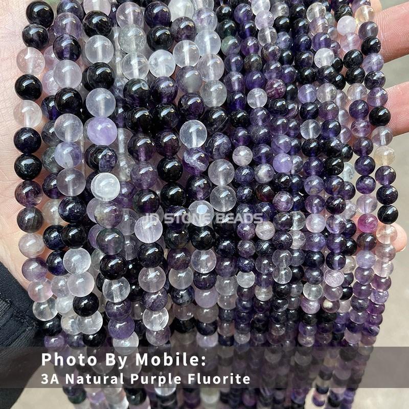Sell Natural Colorful Fluorite Beads 4 6 8 10 12mm Pick Size High Quality Beads Ice Fluorite Gemstone For Jewelry Making