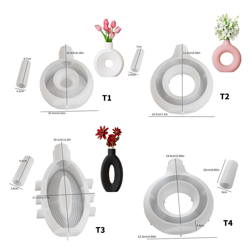 Blomvasform Flexibel silikonform för planteringskruka Handgjord heminredning för matbord Blomkruksformningsverktyg