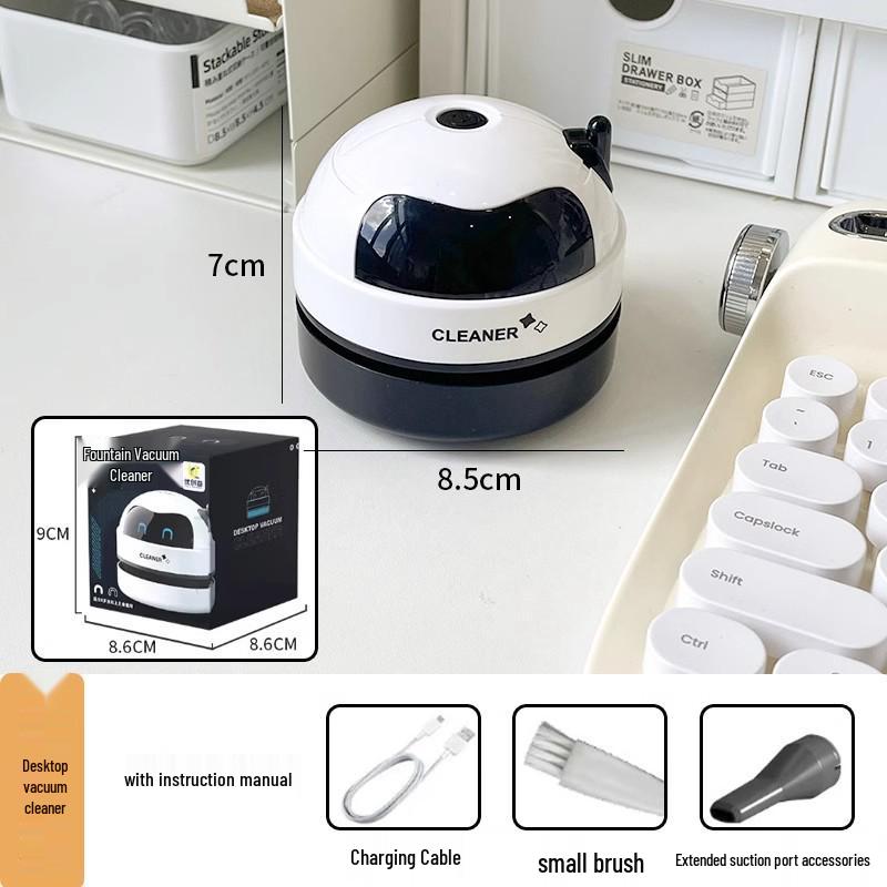 USB Rechargeable Mini Desktop Vacuum Cleaner for Dust and Shavings