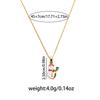Christmas Snowman Letter Necklace: High-End Stainless Steel Choker