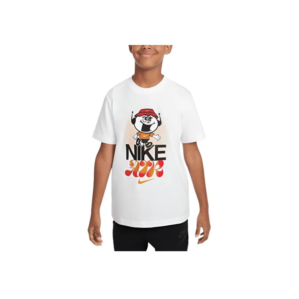 Nike T-Shirt FW25 Round Neck Breathable Fashion Versatile Short Sleeve Kids Tops HV5209-100