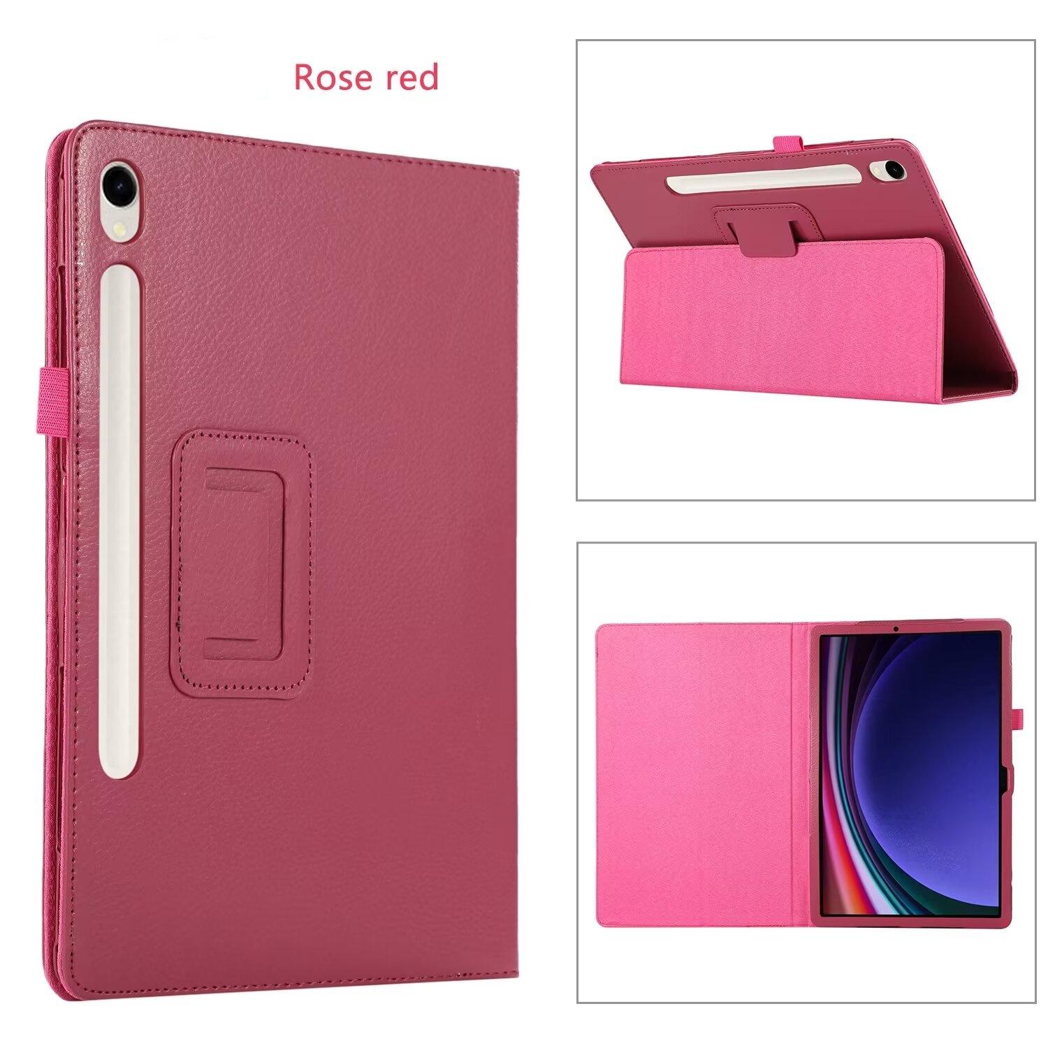 

PU Leather Case for Samsung Galaxy Tab S9 FE S8 S7 11 SM-X710 X716 X510 X516 X700 X706 T870 T875 Cover for S6 10.5 T860 T865 S6 SM-T860 SM-T865 рожевий червоний колір