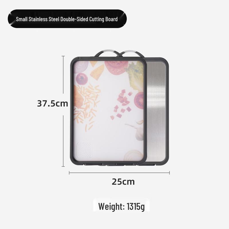 

abdo Double-sided Stainless Steel & PP Cutting Board