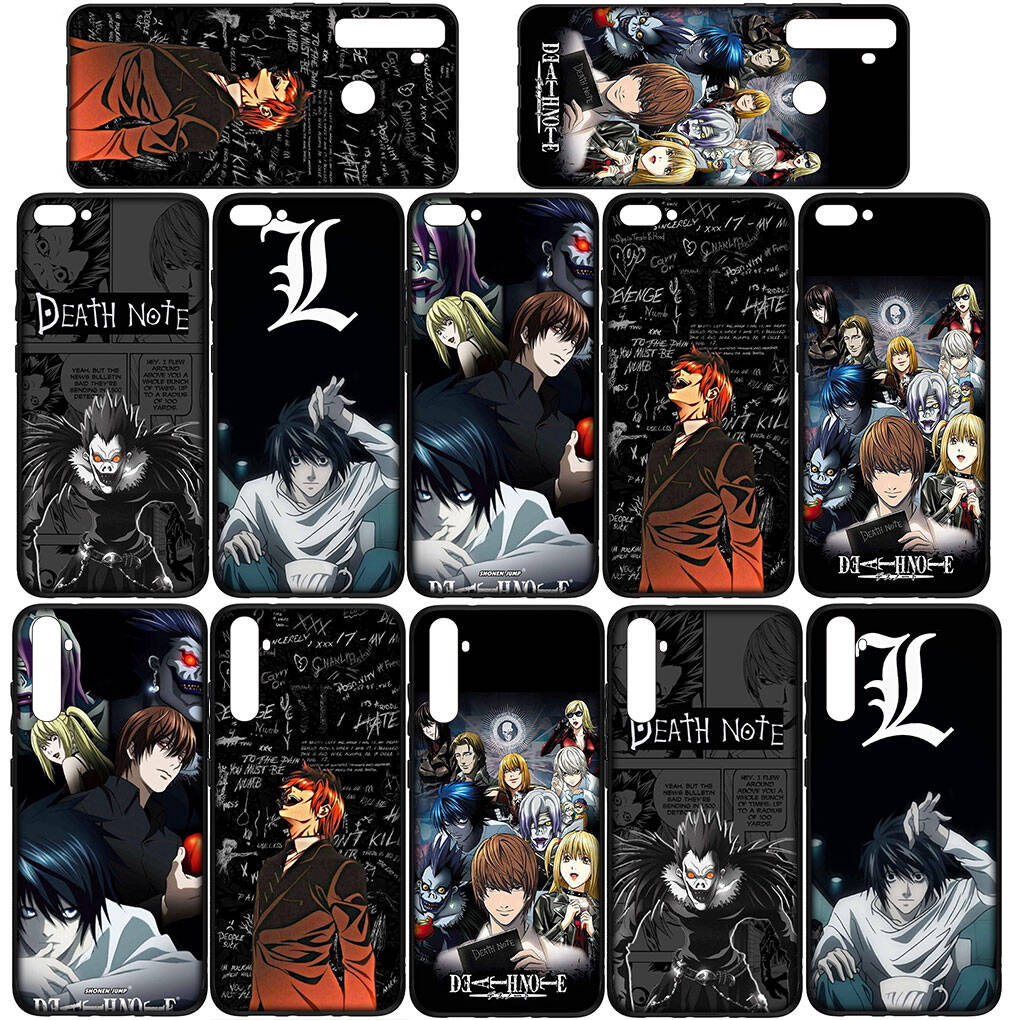 Cover for iPhone 17 16 15 Xiaomi Poco Redmi Note 14 13 12 Pro Max 9 16e Samsung Galaxy S25 S24 S23 OPPO Huawei Cartoon Death Note L Lawliet Phone Case