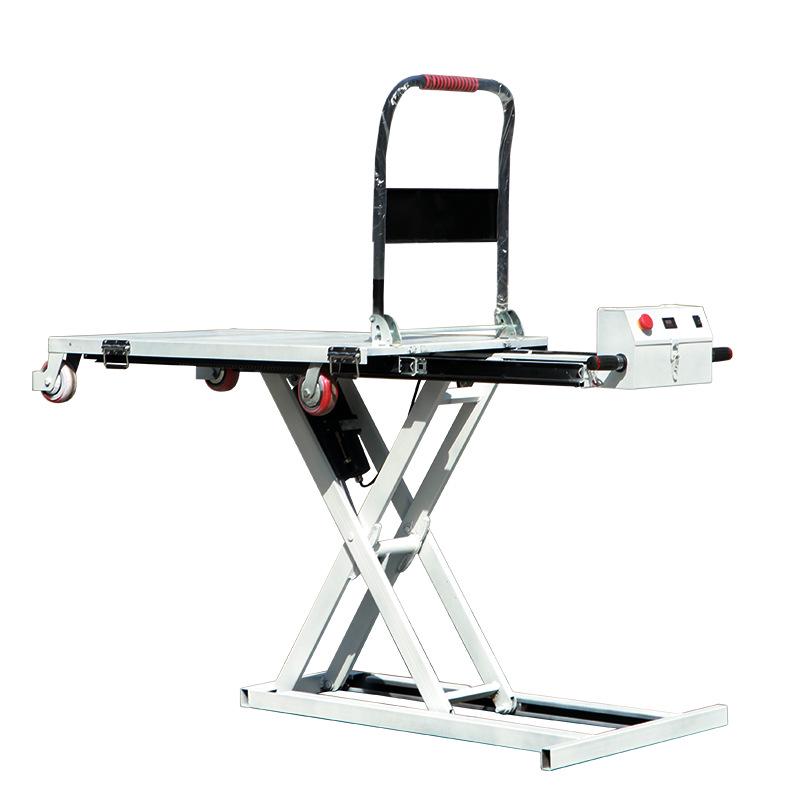 Electric Car Portable Scissor Lifting Table with Retractable Steel Plate