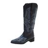 New European and American Pointed Thick Heel Tall Tube Large Size Western Cowboy Boots