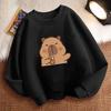 Funny Children's Sweatshirt Pullover Spring Trendy Kawaii Capybara Crew Neck Graphic Print Hoodie Boy/Girl Kids Hoody