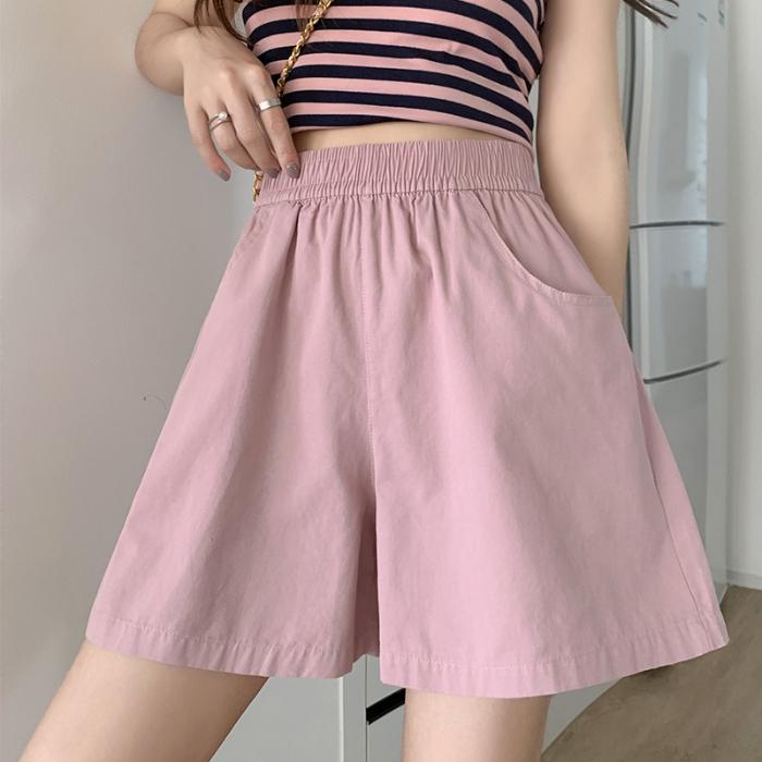 summer Women's pure cotton comfortable loose wide-legged Cargo pants elasticity Waist casual thin sweat pants homewear plus size 3XL 4XL sports shorts