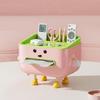 Cute Tissue Box Cover Tissue Box Holder with Legs And Phone Holder Multifunctional Design for Home Desktop Organization