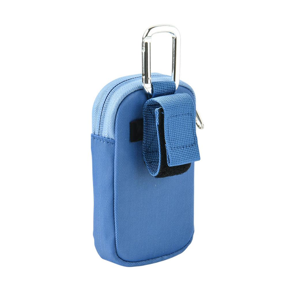 Geantă portabilă de depozitare MP3/MP4 cu carabinier Geam transparent convenabil Geanta de transport de călătorie Husă organizatoare anti-loc