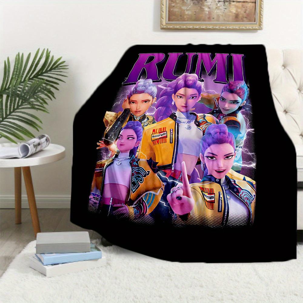 1Pc RUMIFashion Print Flannel Blanket, Comfortable for All Seasons, Home Decor, Warmth and Comfort, Perfect for Christmas Gifts821085