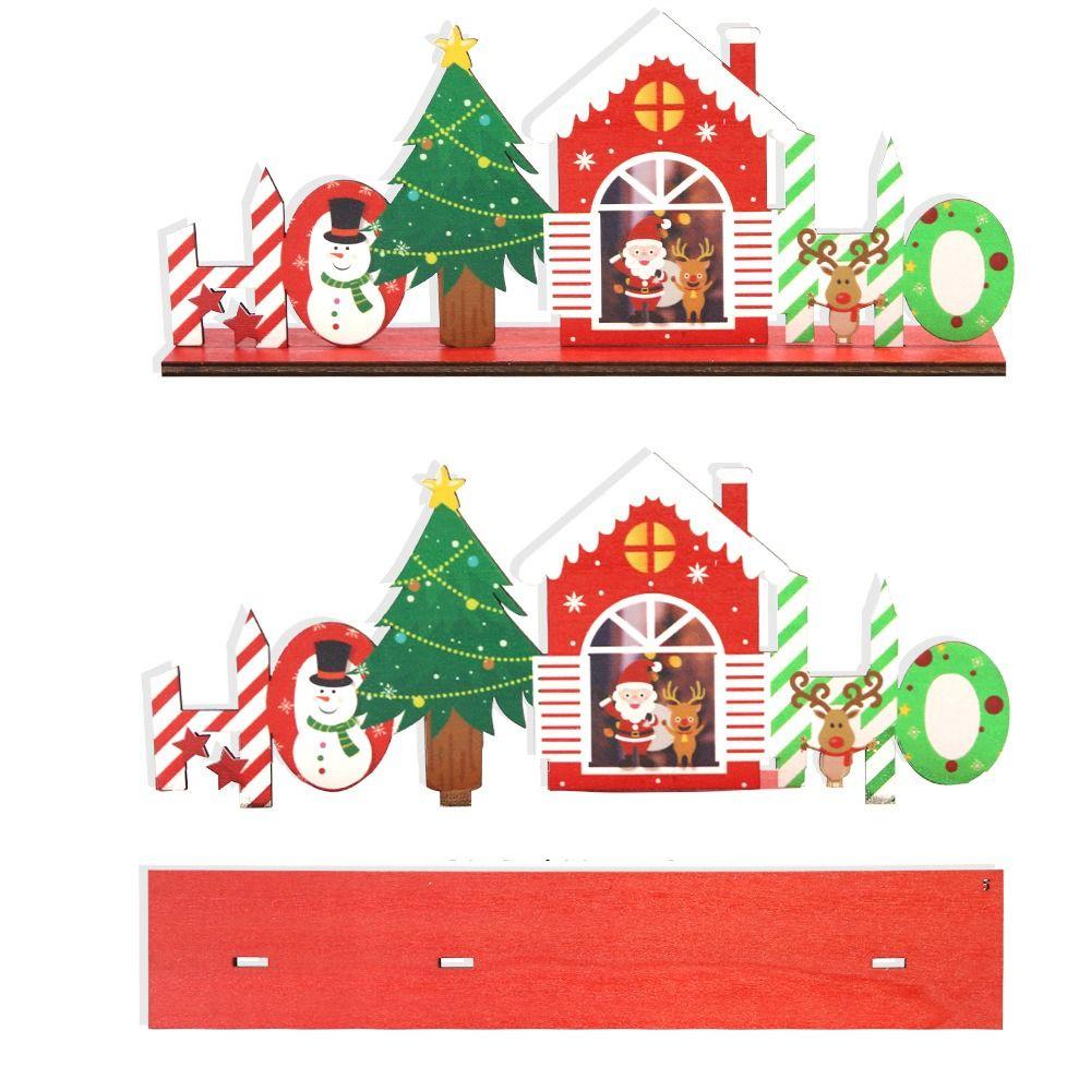 Santa Claus Reindeer Christmas Table Sign Funny Merry Christmas Decor Home Christmas Decoration