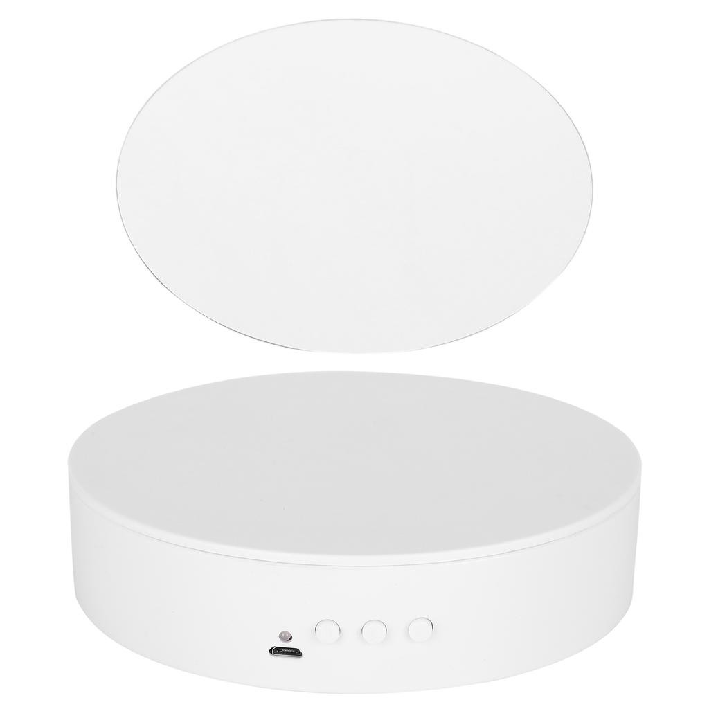 Rotating Display Stand 360 Degree Rotating Turntable Display Stand for Watch Jewelry White