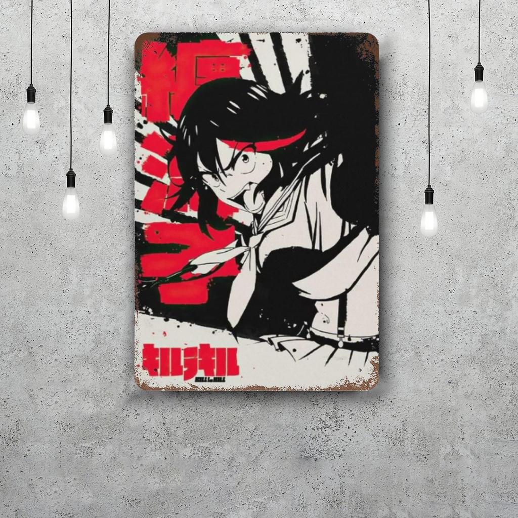 ryuko matoi Retro Vintage Tin Sign Poster Decorative Plaque Metal Plate Wall Decor