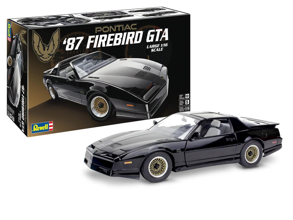Revell Germany and Revell USA 1/16 1987 Pontiac Firebird GTA Plastic Model Kit 14535, Pre-painted