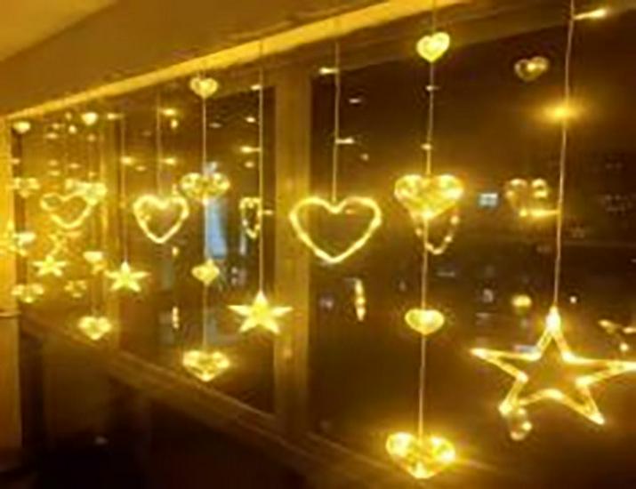 Samsung LED Curtain String Lights - Stars & Moon Decoration for Festivals