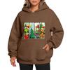 Ladies' Christmas Style Printed Hoodie With Wool And Pockets For Women