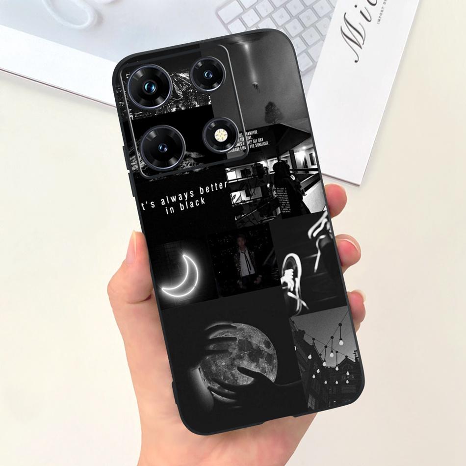 Fashion Moon Pattern Case For Infinix Note 30 Pro 30i 30 2023 Candy Color Soft Silicon Bumper For Infinix Note30 30Pro Note30i