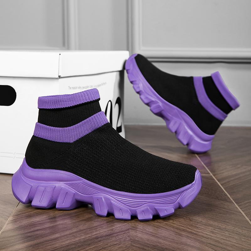 Women Athletic Socks Sneakers Men Breathable High Top Running Shoes Casual Sports Walking