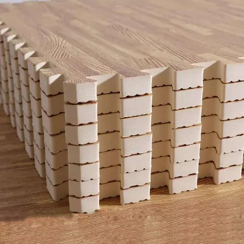 12 Peças tatames e tapetes de atividades Tatame Tapete Puzzle Tapetes de Espuma para Brincar Academia para bebês Tapete de Jogo Academia de Atividades para Bebê Tapete Puzzle Tapete de Piso com Textura de Madeira