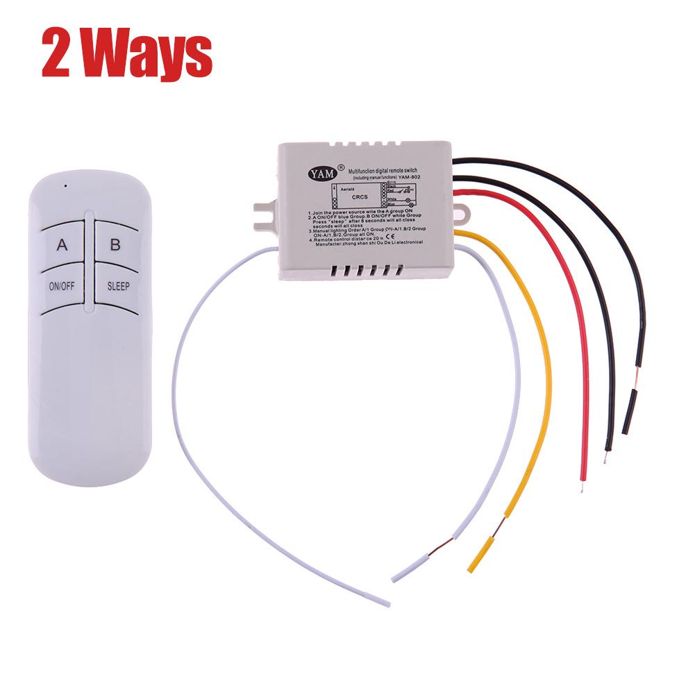 1/2/3 Channel ON/OFF 220V Wireless Remote Control Switch Receiver Transmitter for Lamp Light Electrical Equipments Replacements