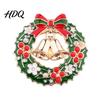 Sparkling Holiday Brooches Christmas Enamel Brooch Pin Santa Snowman Gingerbread Tree Wreath Stocking Pins Bell Jewelry Accessories for Coats
