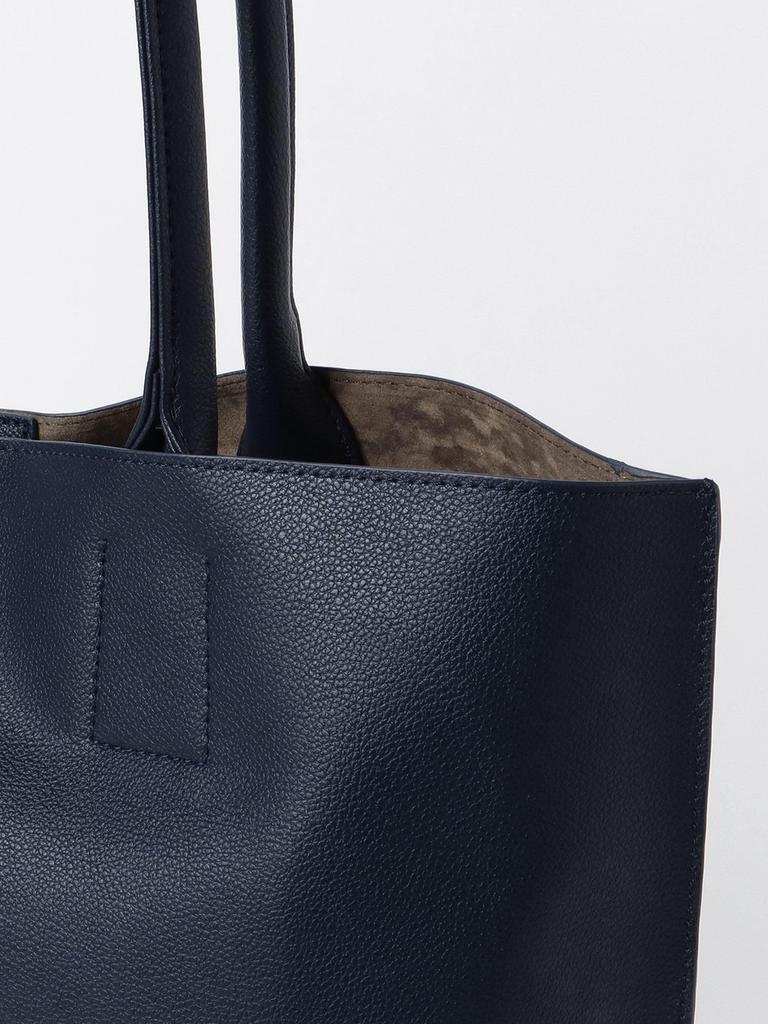 [Beams Heart] Canvas Bag Faux Leather Tote Bag Men's NAVY FREE