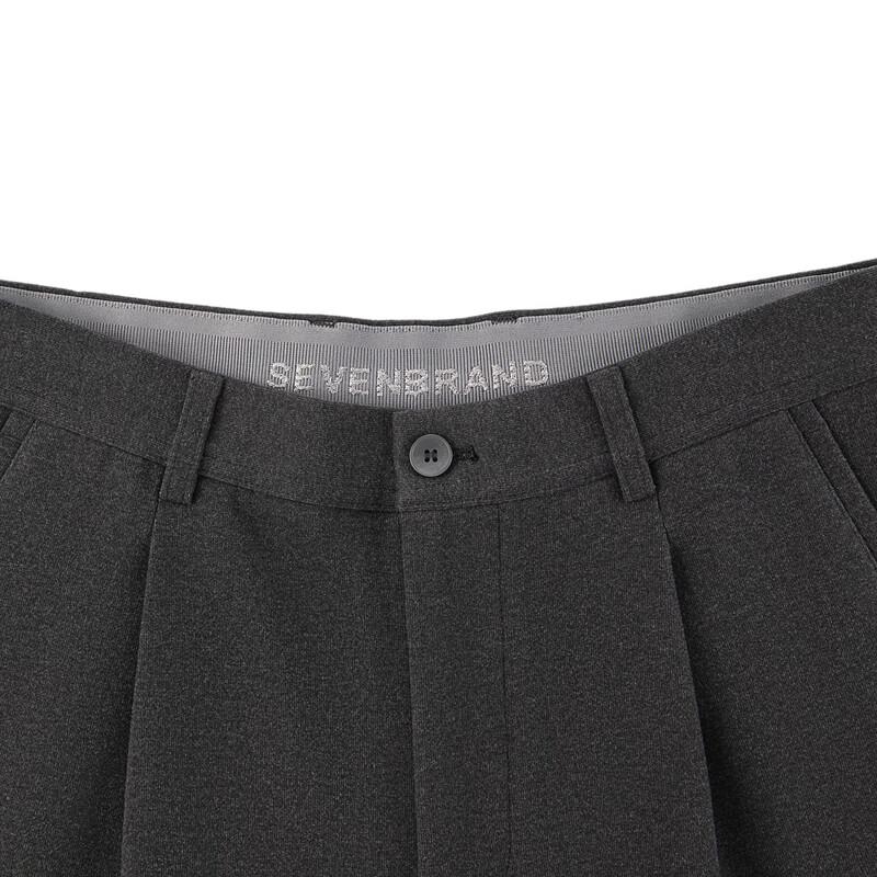 Qipai Men's Brushed Stretch Tapered Cropped Casual Pants