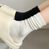 White Pile Socks - Summer Lightweight Mid-calf Socks with Stretch and No Bones, Sweat-absorbing and Breathable Postpartum Socks